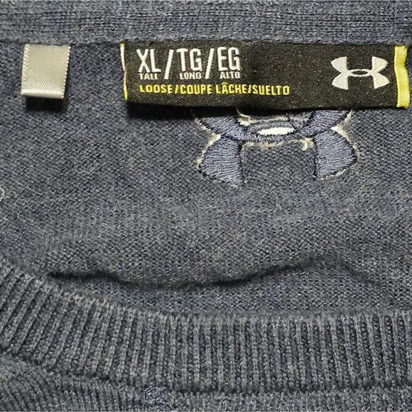 Under Armour Active Cozy Blue Crewneck Sweater Men's Size XL - Picture 6 of 7